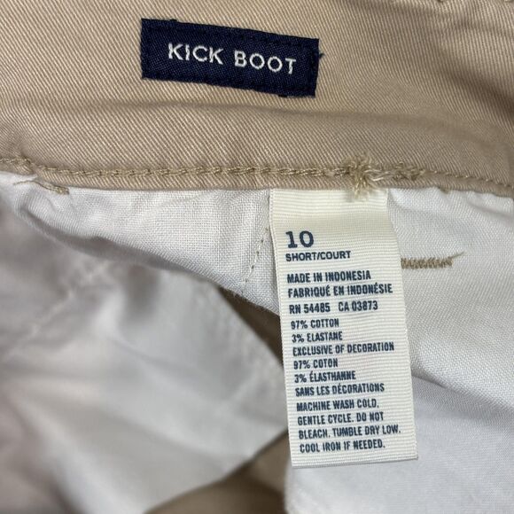 American Eagle Outfitters Pants Women's 10 Short Khaki Kick Boot Stretch Chino - Picture 12 of 12
